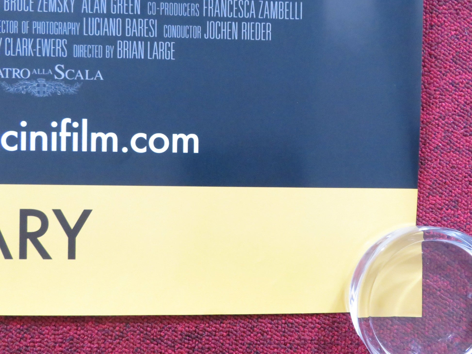 JONAS KAUFMANN: AN EVENING WITH PUCCINI UK QUAD (30"x 40") ROLLED POSTER 2015 Rendezvous Cinema Movie posters