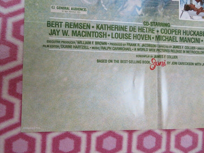 JONI US ONE SHEET POSTER JONI EARECKSON BERT REMSEN 1979 Movie posters