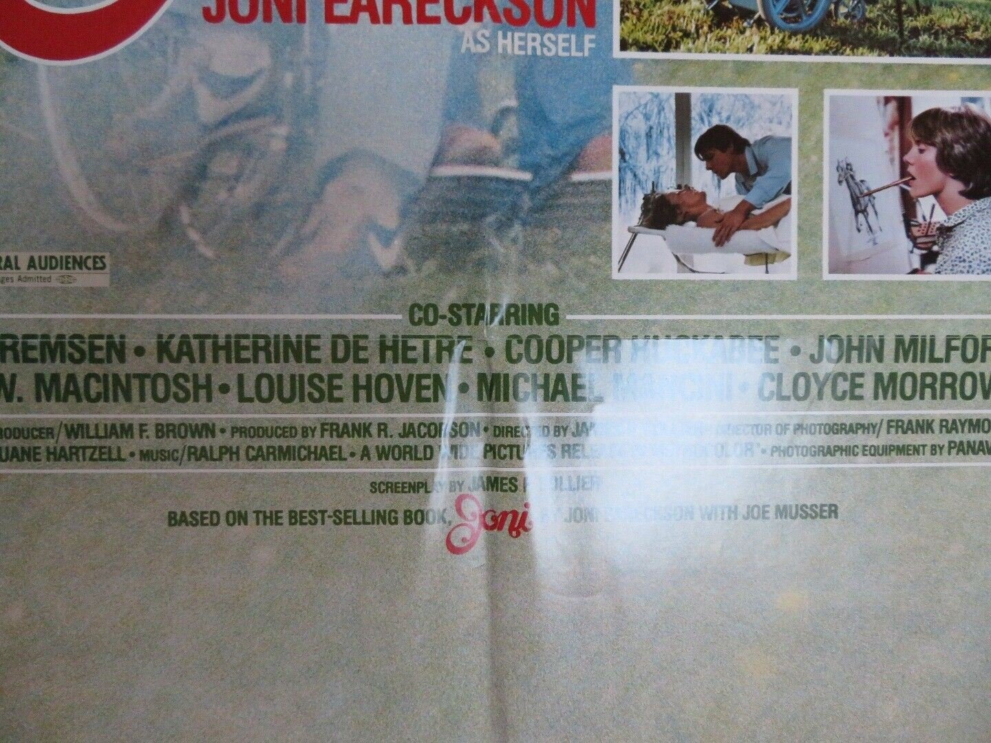 JONI US ONE SHEET POSTER JONI EARECKSON BERT REMSEN 1979 Movie posters