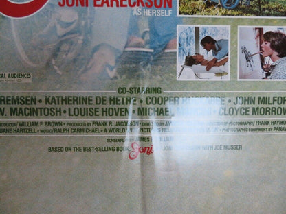 JONI US ONE SHEET POSTER JONI EARECKSON BERT REMSEN 1979 Movie posters