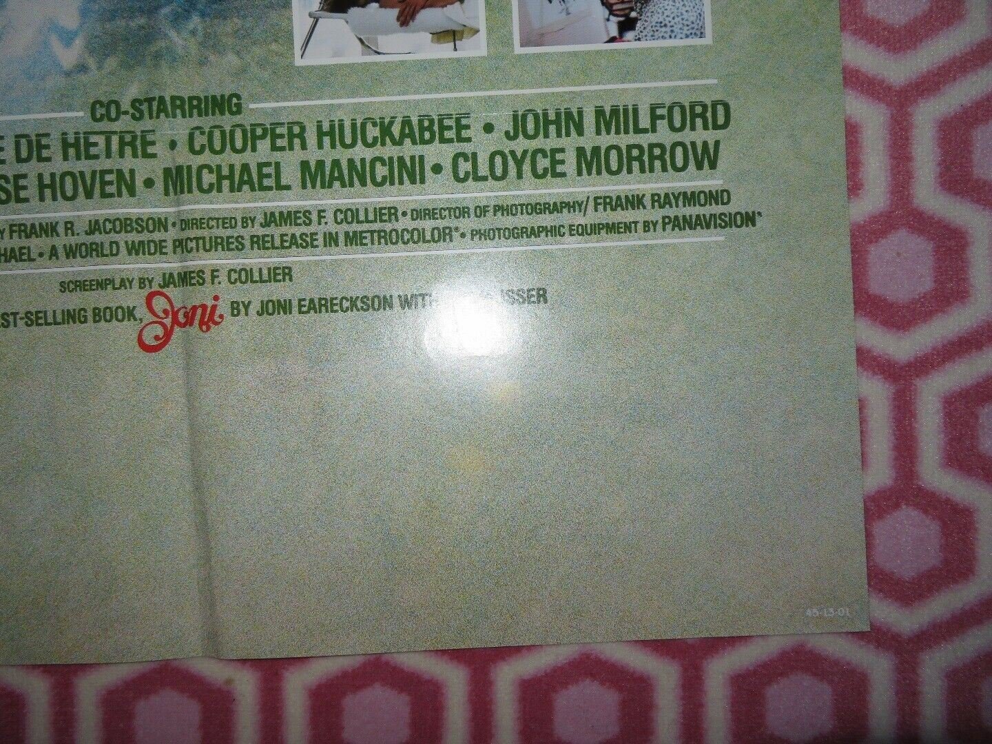 JONI US ONE SHEET POSTER JONI EARECKSON BERT REMSEN 1979 Movie posters