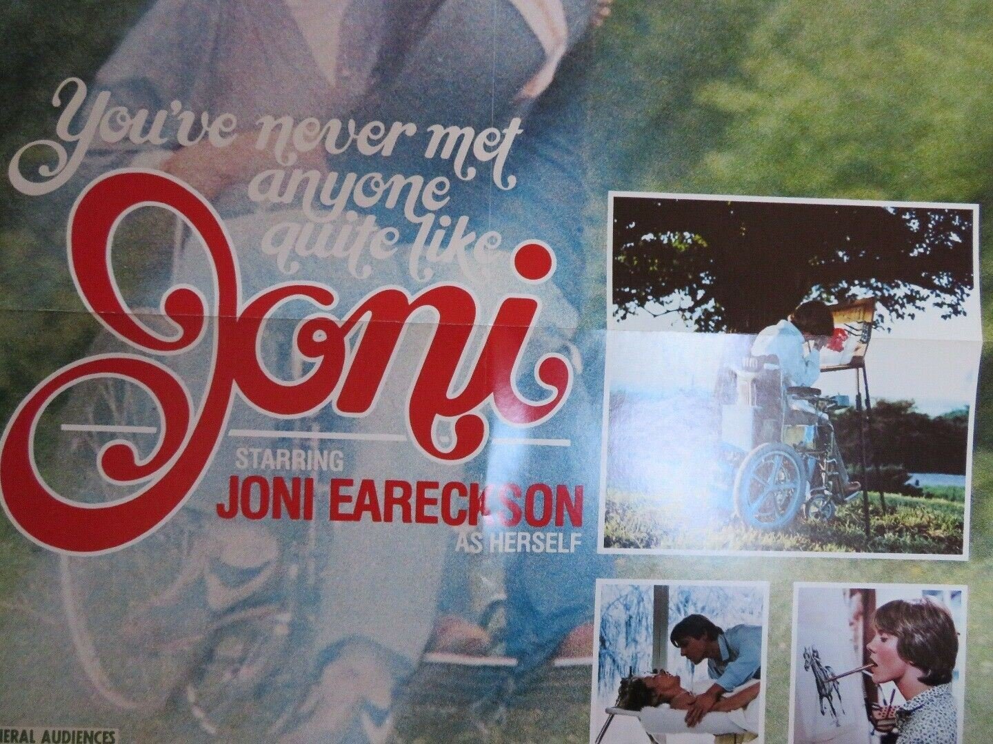JONI US ONE SHEET POSTER JONI EARECKSON BERT REMSEN 1979 Movie posters
