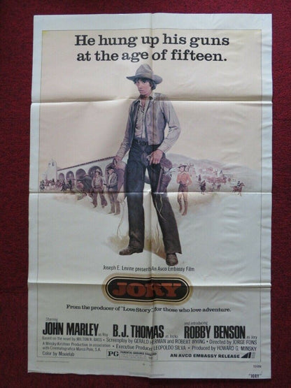 JORY FOLDED US ONE SHEET POSTER JOHN MARLEY B.J THOMAS 1972 Movie posters