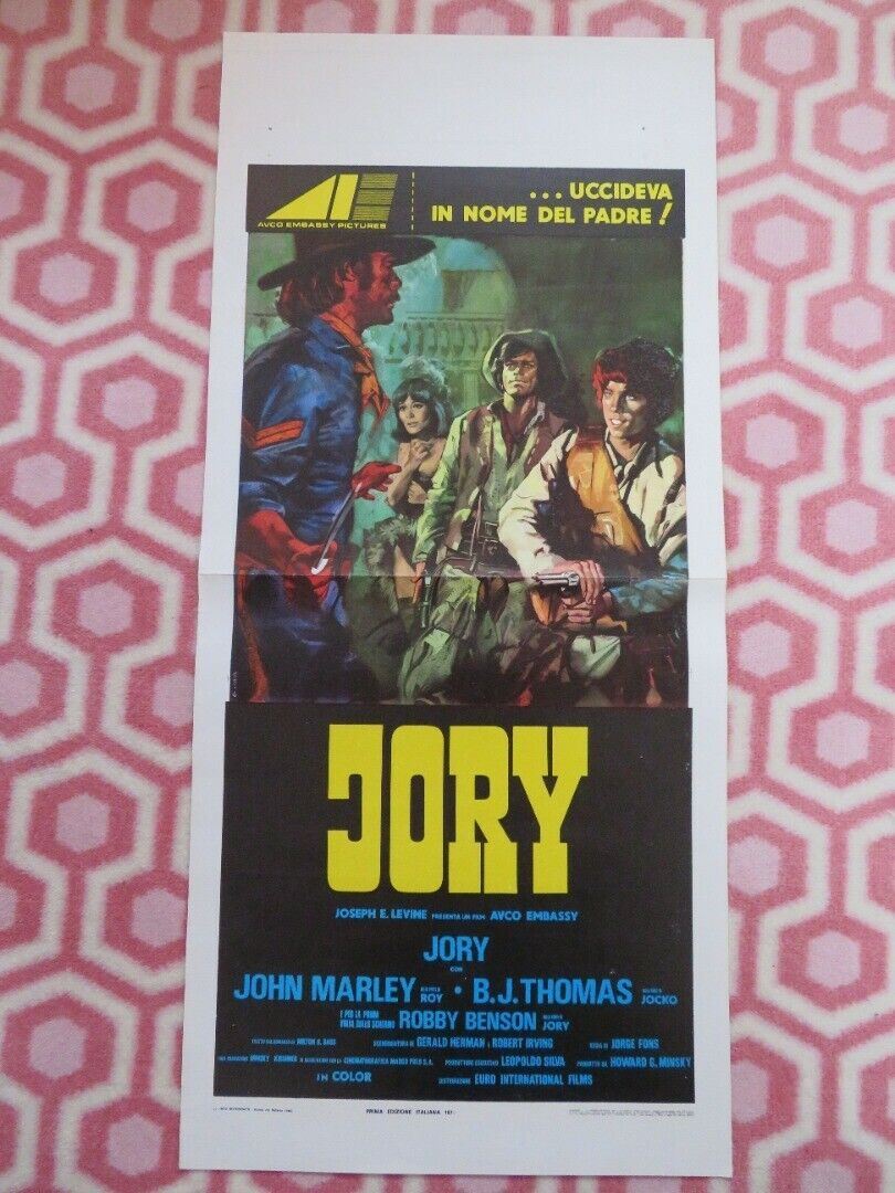 JORY ITALIAN LOCANDINA (27.5"x12.5") POSTER JOHN MARLEY B.J.THOMAS 1982 Movie posters