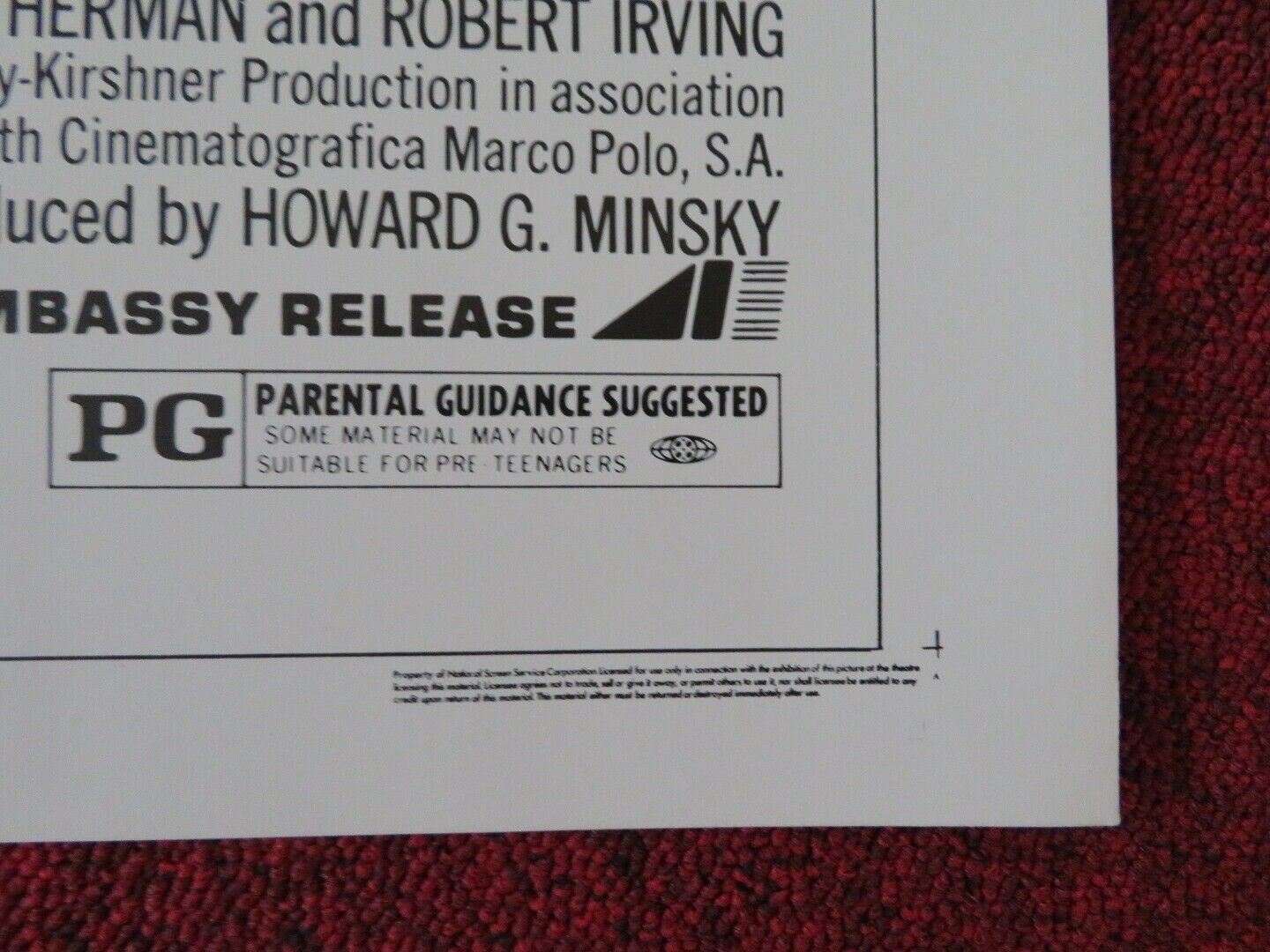 JORY US HALF SHEET (22"x 28") POSTER JOHN MARLEY B.J.THOMAS 1972 Movie posters