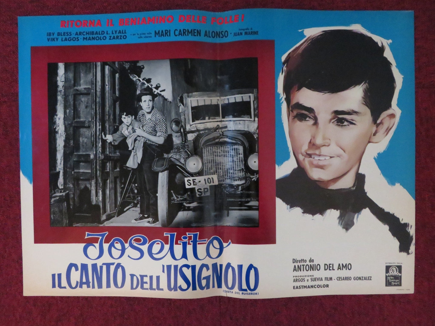 JOSELITO / ESCUCHA MI CANCION - C ITALIAN FOTOBUSTA POSTER MARQUEZ 1959 Rendezvous Cinema Movie posters