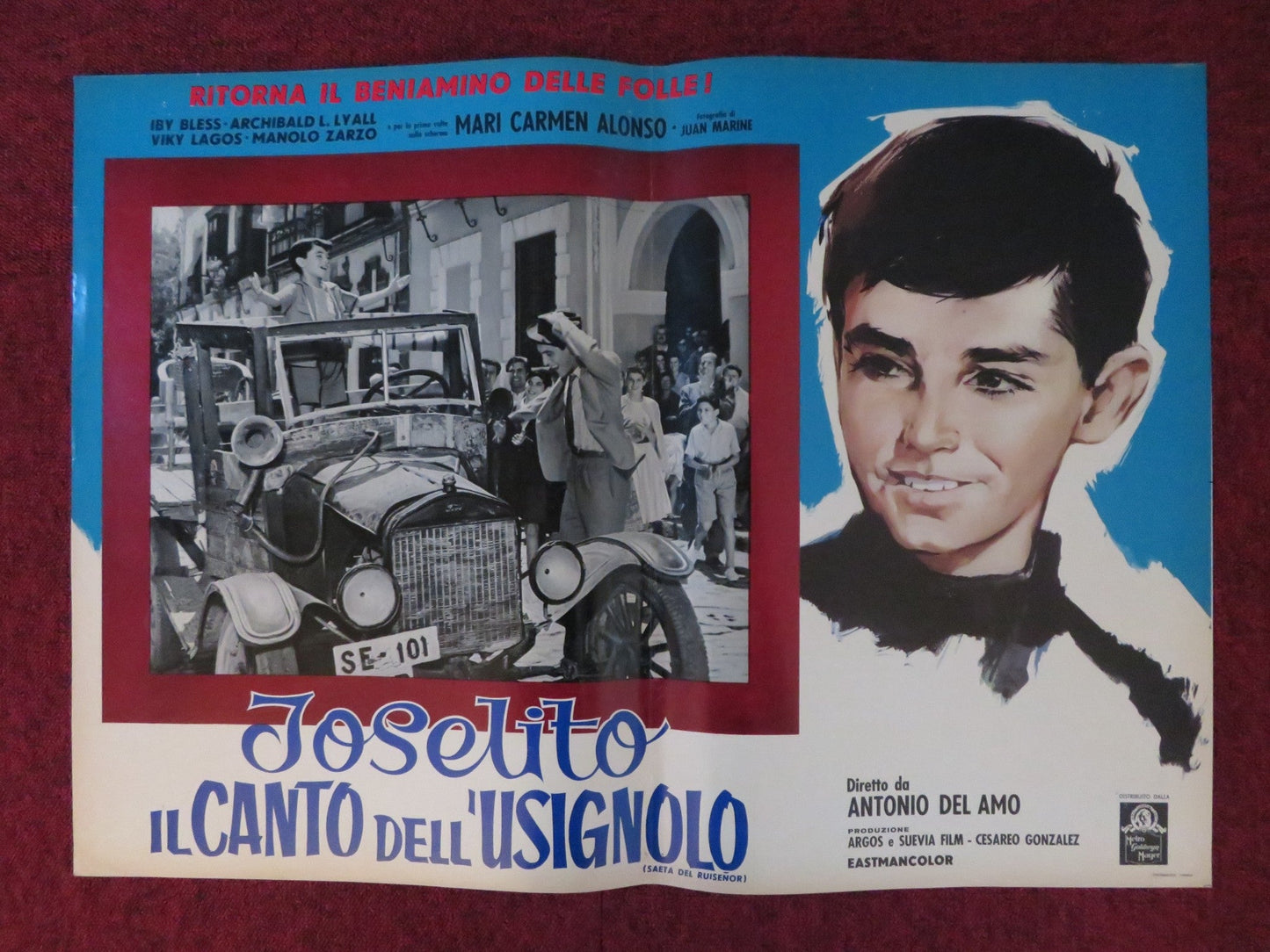 JOSELITO / ESCUCHA MI CANCION - D ITALIAN FOTOBUSTA POSTER MARQUEZ 1959 Rendezvous Cinema Movie posters