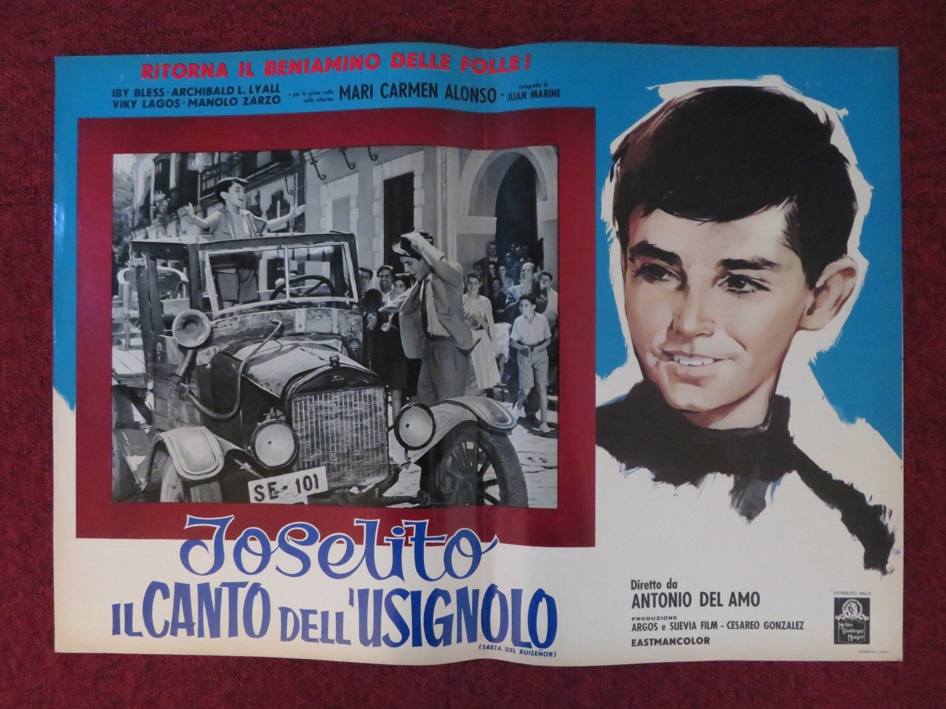 JOSELITO / ESCUCHA MI CANCION - D ITALIAN FOTOBUSTA POSTER MARQUEZ 1959 Rendezvous Cinema Movie posters