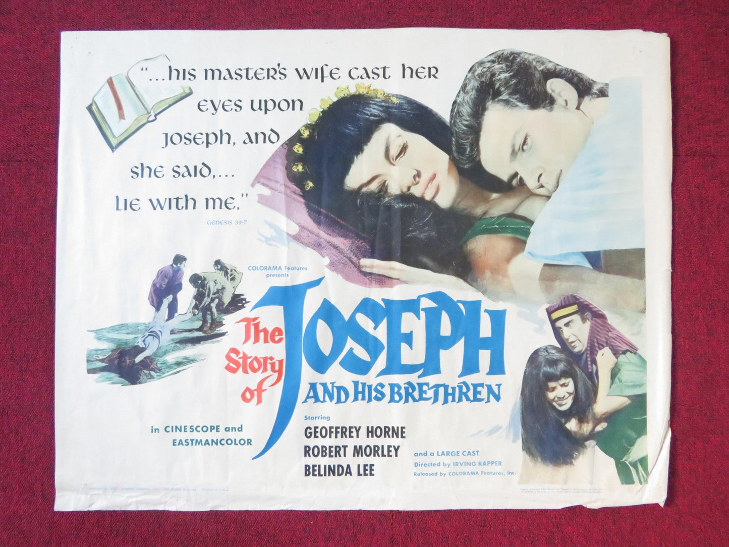 JOSEPH AND HIS BRETHREN HALF SHEET (22"x 28") POSTER GEOFFREY HORNE 1963 Rendezvous Cinema Movie posters
