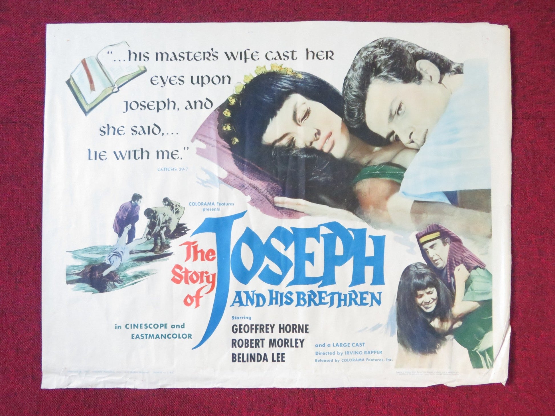 JOSEPH AND HIS BRETHREN HALF SHEET (22"x 28") POSTER GEOFFREY HORNE 1963 Rendezvous Cinema Movie posters