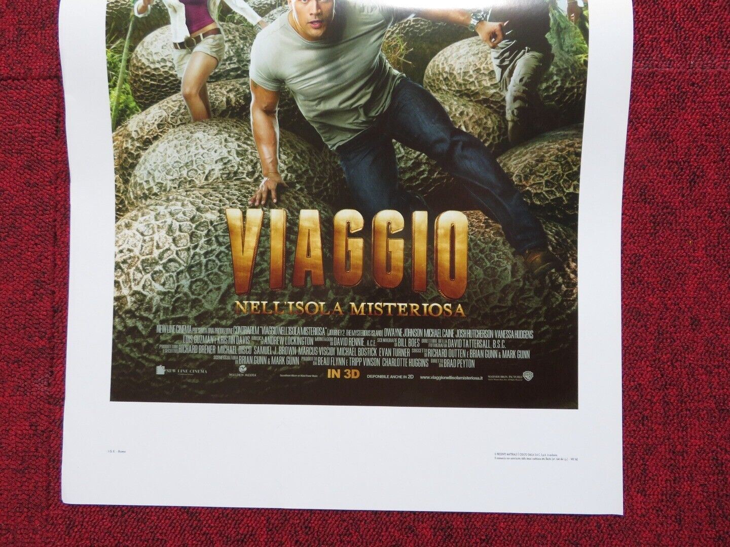 JOURNEY 2: THE MYSTERIOUS ISLAND ITALIAN LOCANDINA (27.5"x13") POSTER 2012 - Rendezvous Cinema