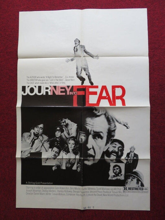 JOURNEY INTO FEAR US ONE SHEET POSTER SAM WATERSTON ZERO MOSTEL 1975 Movie posters