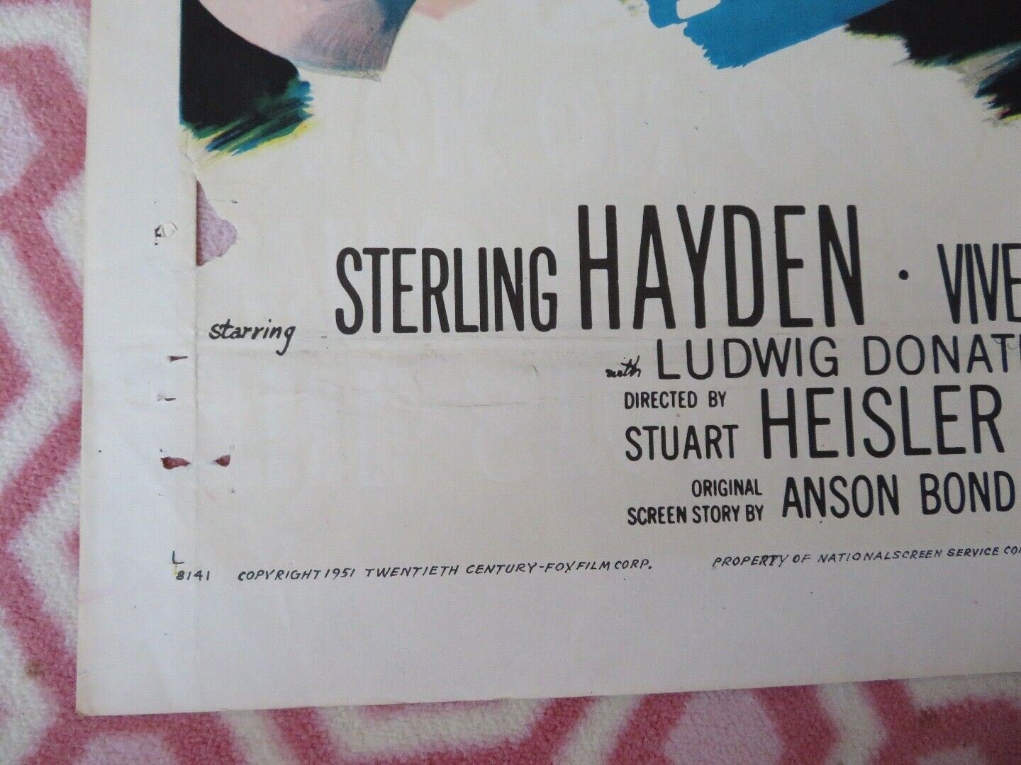 JOURNEY INTO LIGHT FOLDED US ONE SHEET POSTER STERLING HAYDEN 1951 - Rendezvous Cinema
