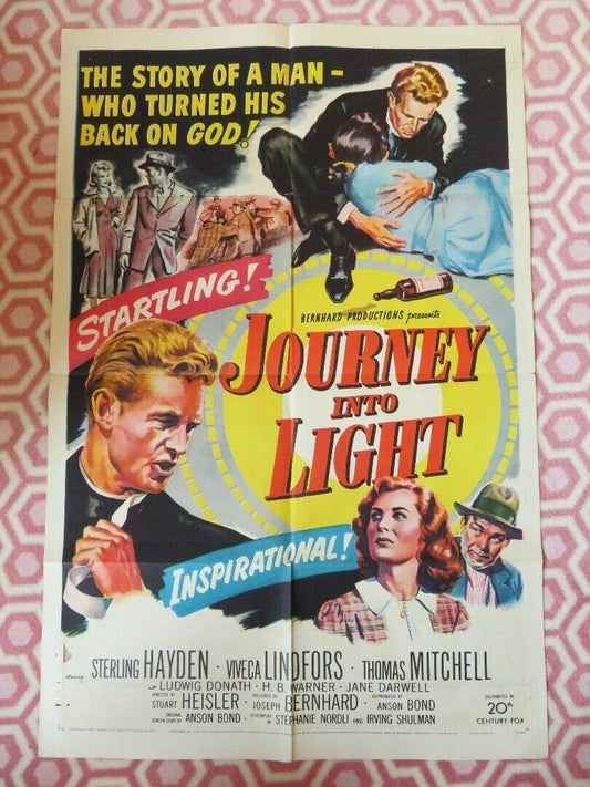 JOURNEY INTO LIGHT FOLDED US ONE SHEET POSTER STERLING HAYDEN 1951 - Rendezvous Cinema
