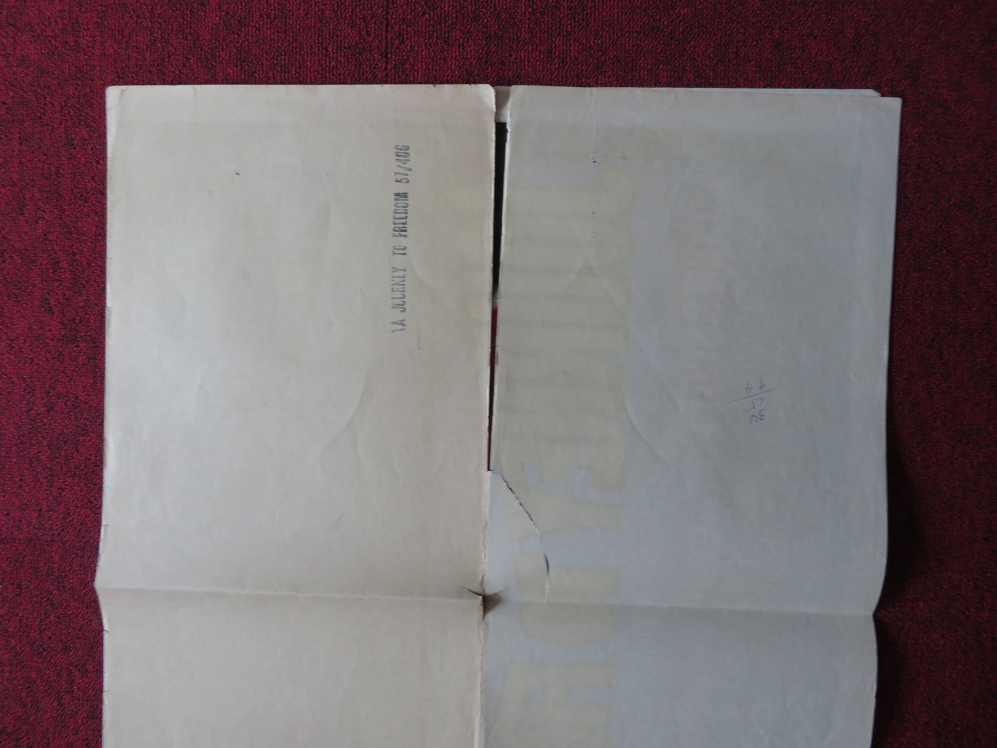 JOURNEY TO FREEDOM FOLDED US ONE SHEET POSTER JACQUES SCOTT GENEVIV AUMONT 1957 Rendezvous Cinema Movie posters