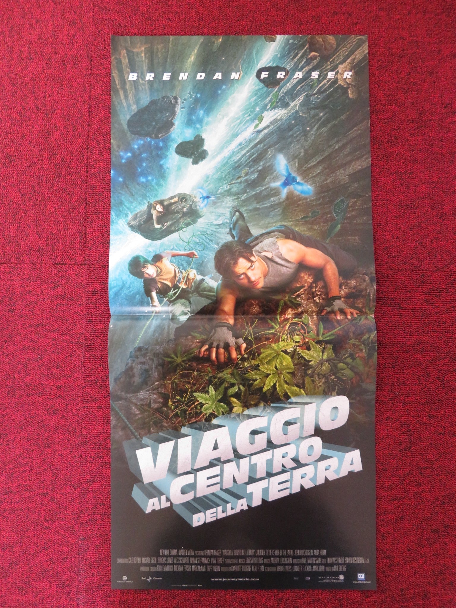 JOURNEY TO THE CENTER OF THE EARTH ITALIAN LOCANDINA POSTER BRENDAN FRASER 2008 Rendezvous Cinema Movie posters