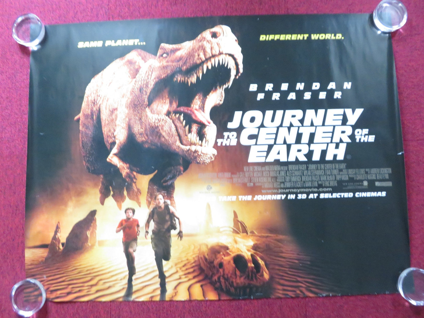 JOURNEY TO THE CENTER OF THE EARTH UK QUAD (30"x 40") ROLLED POSTER 2008 Rendezvous Cinema Movie posters