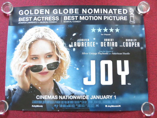 JOY - B UK QUAD (30"x 40") ROLLED POSTER JENNIFER LAWRENCE ROBERT DE NIRO 2015 Rendezvous Cinema Movie posters