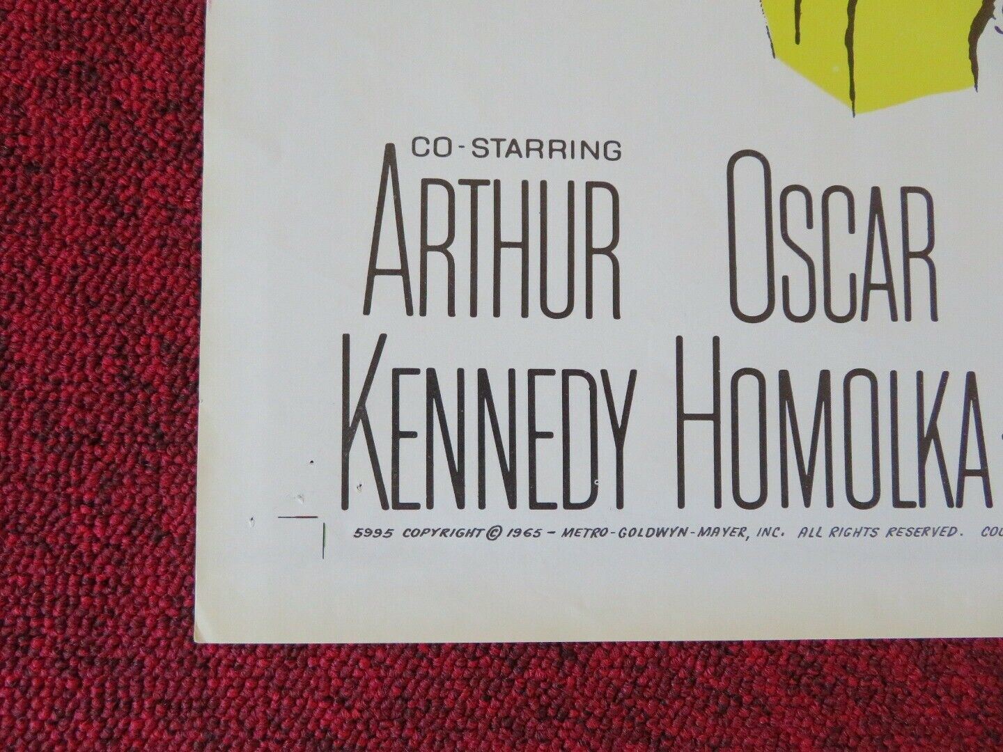 JOY IN THE MORNING FOLDED US ONE SHEET POSTER RICHARD CHAMBERLAIN 1965 Movie posters