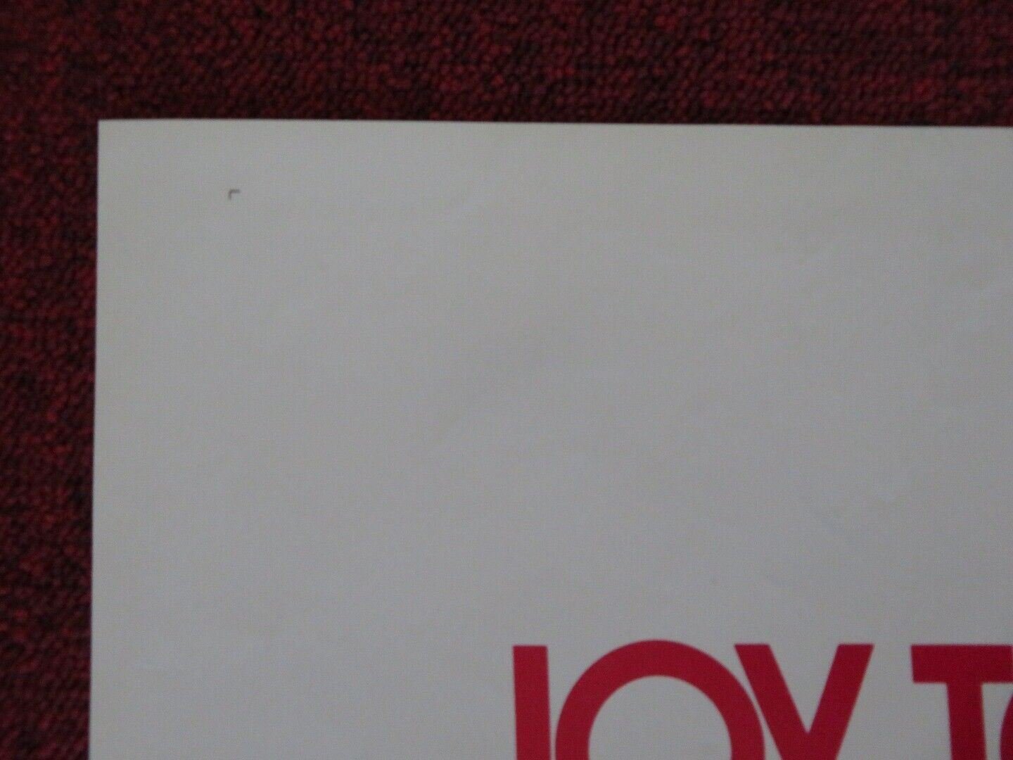 JOY TO THE WORLD ONE FOLDED US ONE SHEET POSTER HOLIDAY REFLECTIONS Movie posters