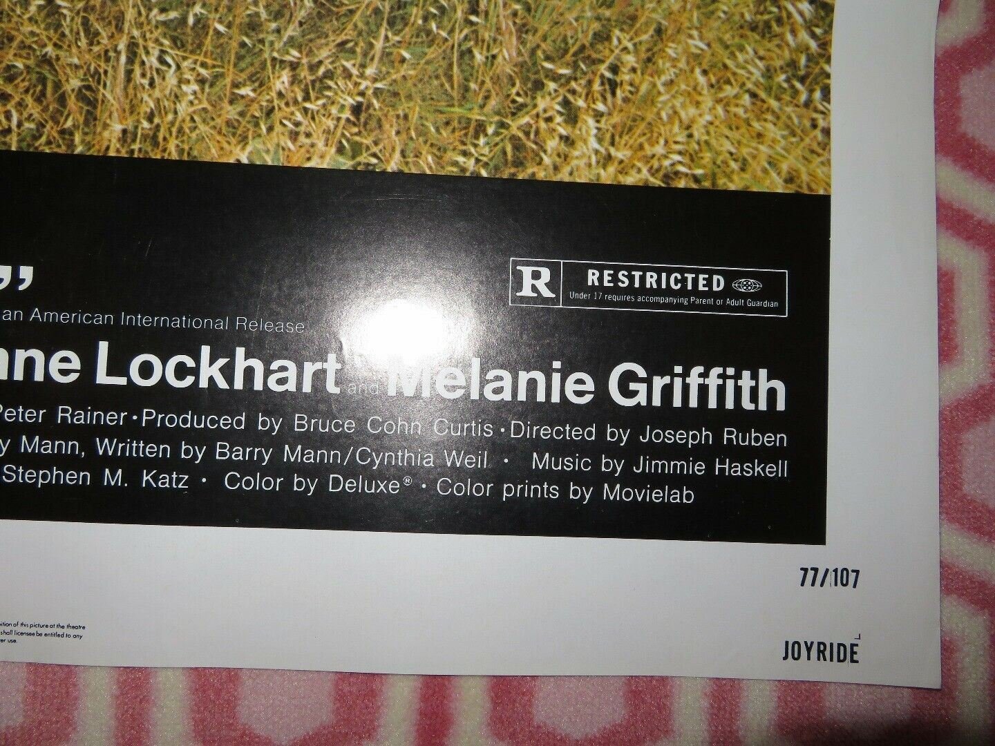 JOYRIDE US ONE SHEET POSTER DESI ARNAZ,JR. ROBERT CARRADINE 1977 Movie posters