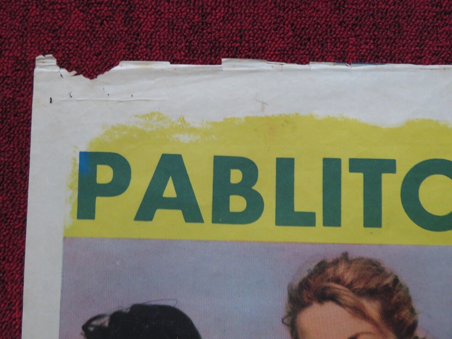 JUANITO FOLDED ARGENTINA POSTER PABLITO CALVO GEORG THOMALLA 1960 Rendezvous Cinema Movie posters