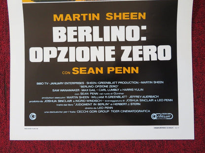 JUDGMENT IN BERLIN ITALIAN LOCANDINA (27.5"x13") POSTER M SHEEN S PENN 1988 - Rendezvous Cinema