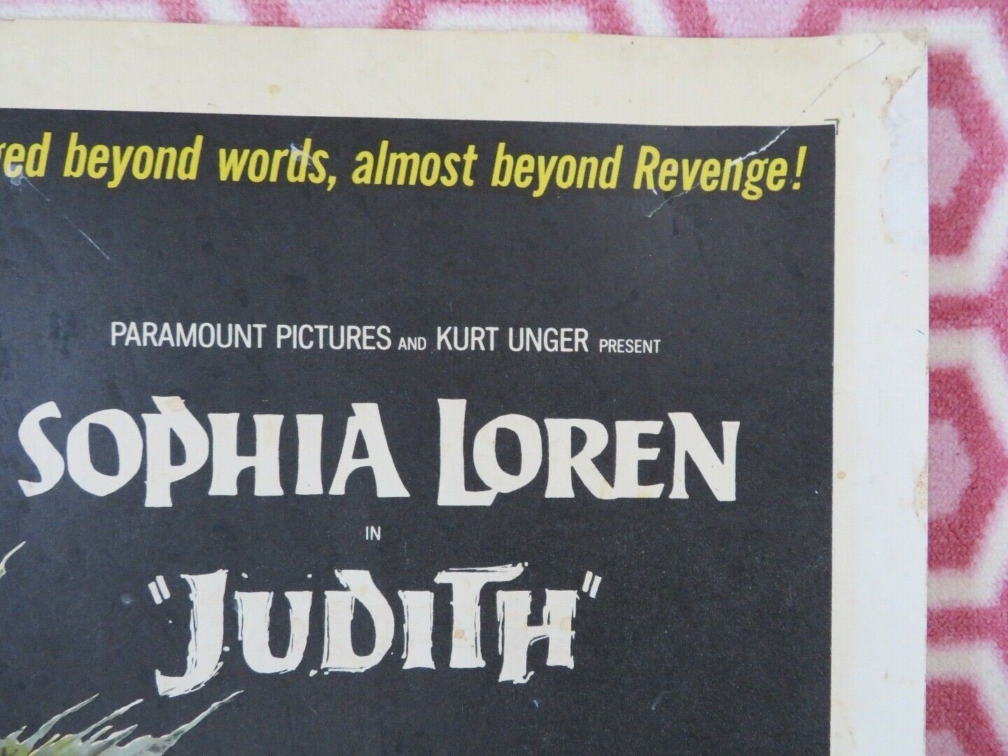 JUDITH US HALF SHEET (22"x 28") POSTER SOPHIA LOREN PETER FINCH 1966 Movie posters