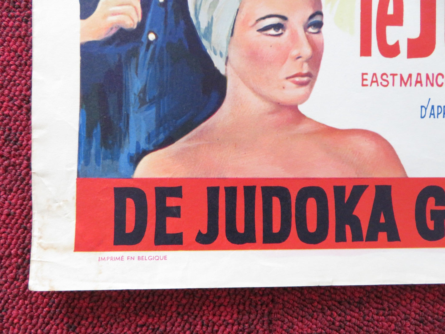 JUDOKA - SECRET AGENT BELGIUM POSTER JEAN - CLAUDE BERCQ MARILU TOLO 1966 Rendezvous Cinema Movie posters