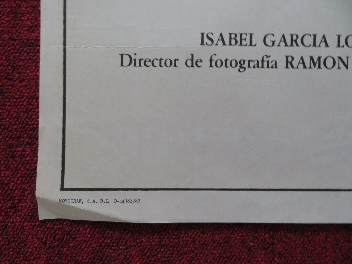 JUEGO DE PODER SPANISH ROLLED POSTER JON FINCH CATRIONA MACCOLL 1983 - Rendezvous Cinema