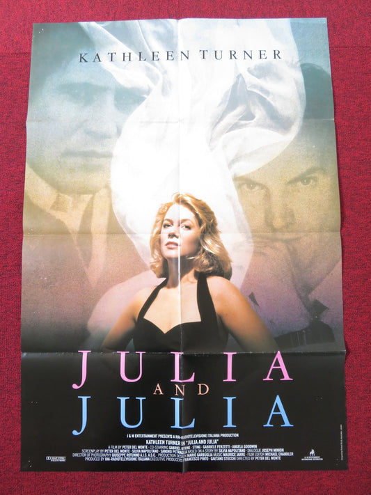 JULIA AND JULIA FOLDED US ONE SHEET POSTER STING KATHLEEN TURNER 1987 Rendezvous Cinema Movie posters