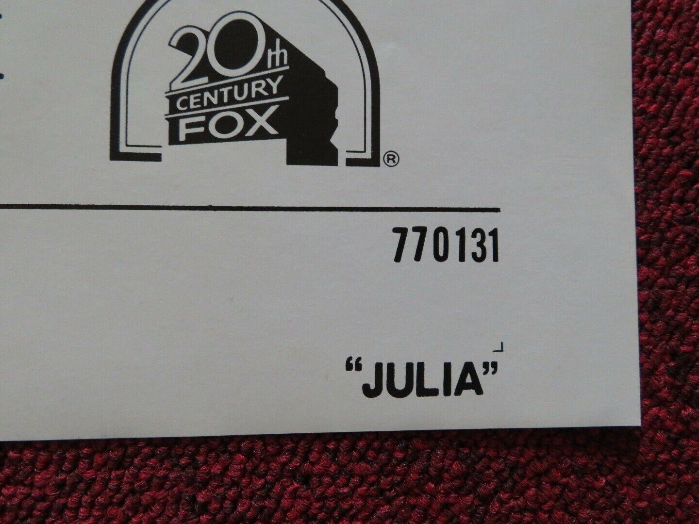 JULIA FOLDED US ONE SHEET POSTER JANE FONDA 1977 Movie posters