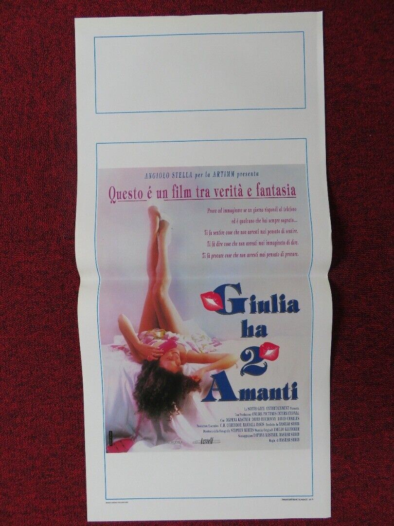 JULIA HAS TWO LOVERS ITALIAN LOCANDINA (27.5"x13") POSTER DAVID DUCHOVNY 1990 Movie posters