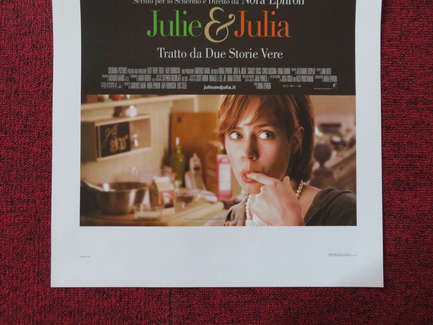 JULIE AND JULIA ITALIAN LOCANDINA (27.5"x13") POSTER MERYL STREEP AMY ADAMS '09 Rendezvous Cinema Movie posters