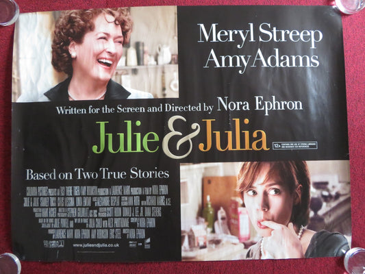 JULIE & JULIA UK QUAD (30"x 40") ROLLED POSTER MERYL STREEP AMY ADAMS 2009 Rendezvous Cinema Movie posters