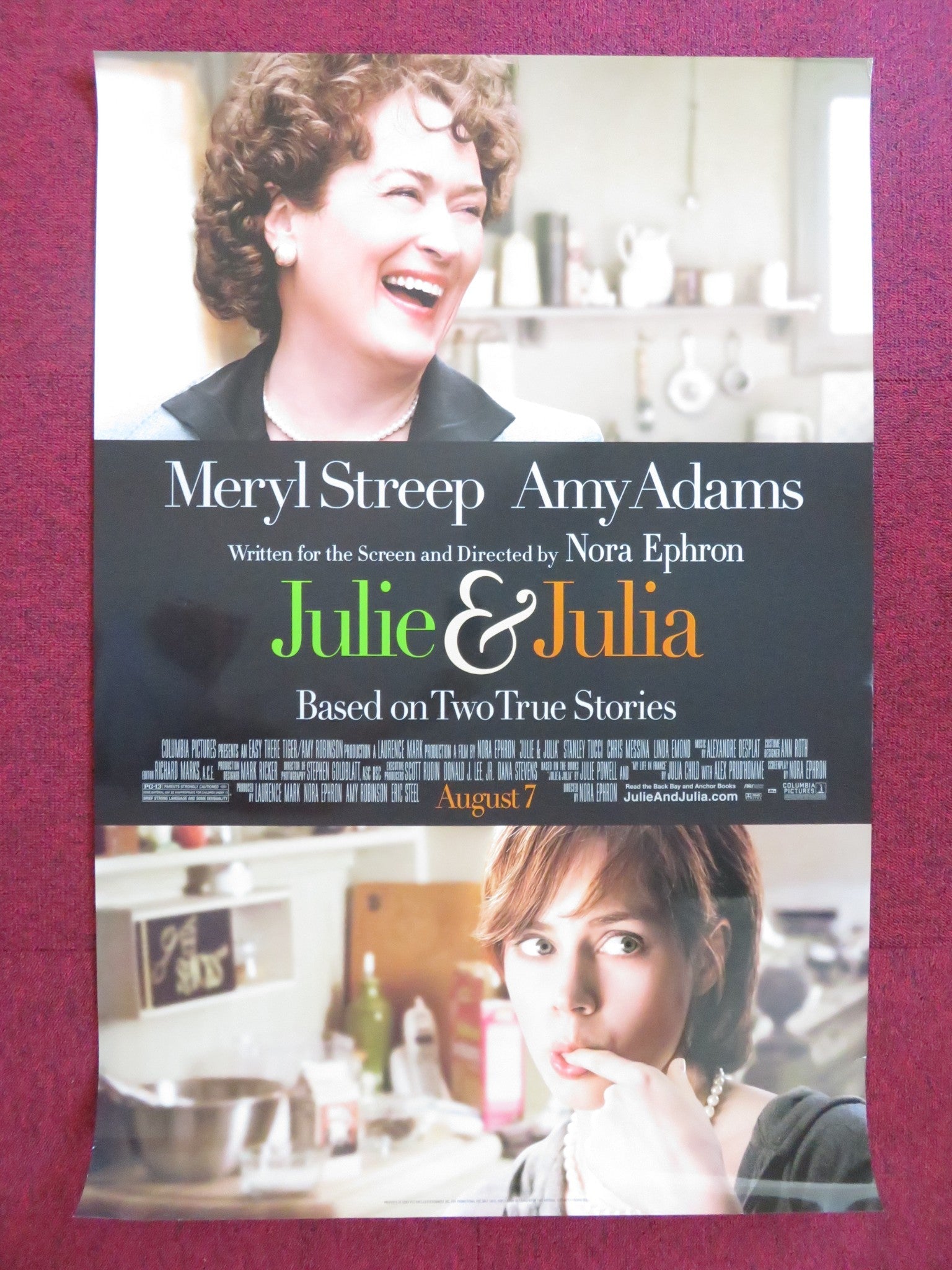 JULIE & JULIA US ONE SHEET ROLLED POSTER MERYL STREEP AMY ADAMS 2009 Rendezvous Cinema Movie posters