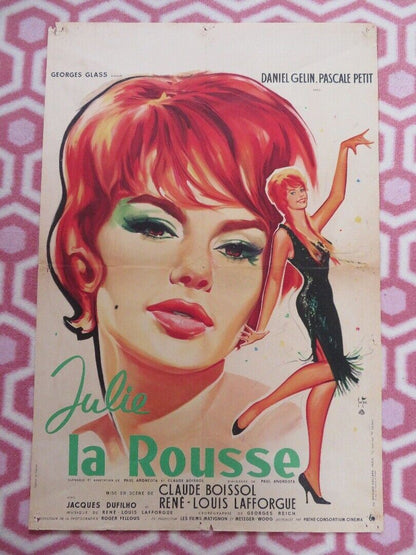 JULIE LA ROUSSE/ Julie the Redhead FRENCH (23.5"x 15.5") POSTER DANIEL GELIN '59 - Rendezvous Cinema
