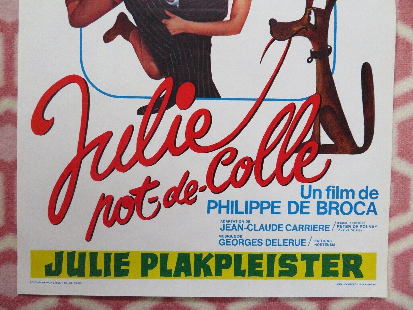 JULIE NOT - DE - COLLE / Julie Gluepot BELGIUM (21"x13") POSTER MARLENE JOBERT 1977 Movie posters