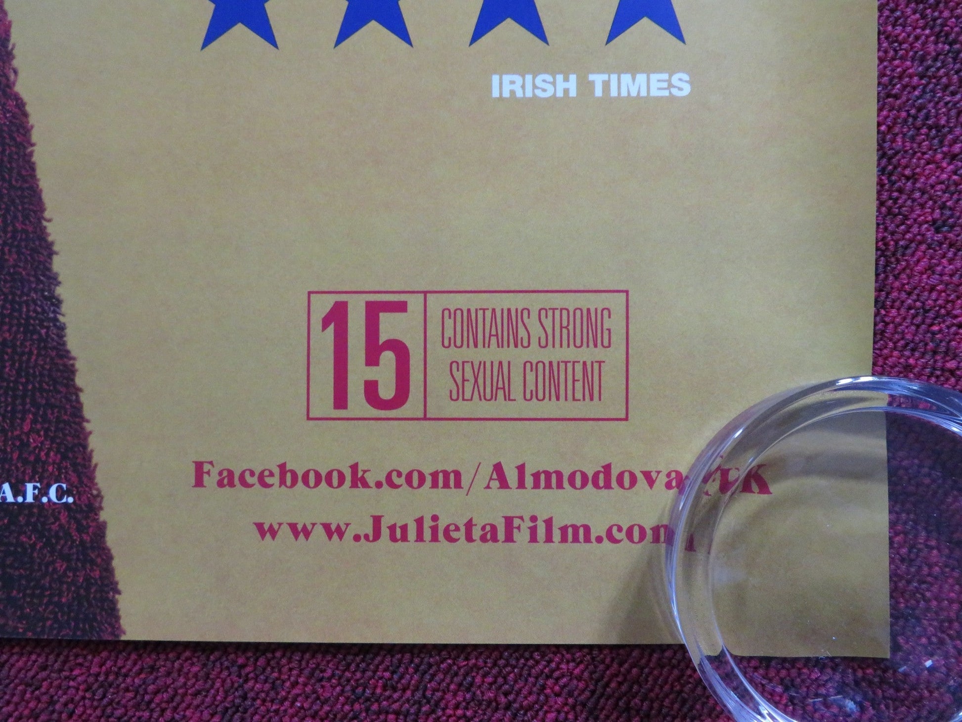 JULIETA UK QUAD (30"x 40") ROLLED POSTER EMMA SUAREZ ADRIANA UGARTE 2016 Rendezvous Cinema Movie posters