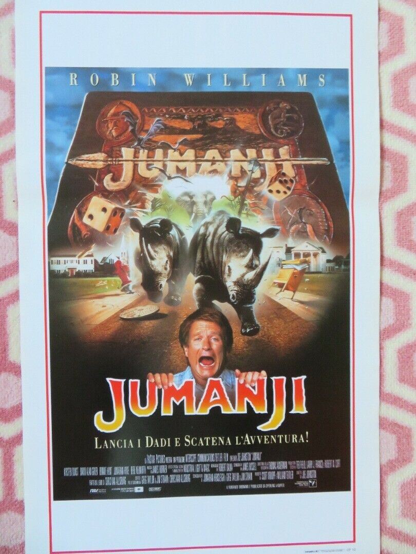 JUMANJI ITALIAN LOCANDINA (27.5"x13") POSTER ROBIN WILLIAMS 1995 Movie posters
