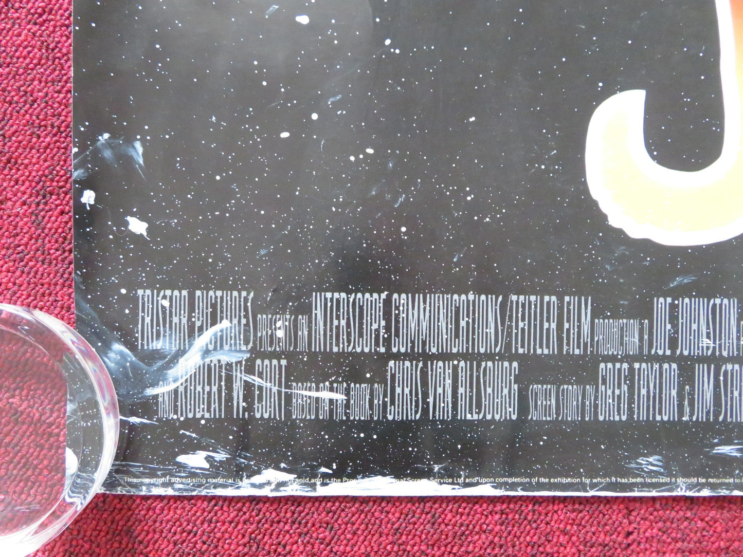 JUMANJI UK QUAD (30"x 40") ROLLED POSTER ROBIN WILLIAMS KIRSTEN DUNST 1995 Rendezvous Cinema Movie posters