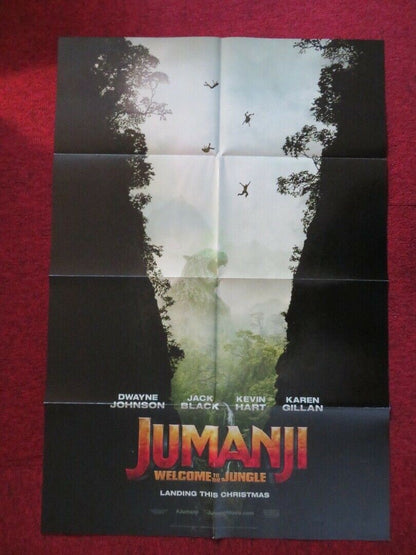 JUMANJI WELCOME TO THE JUNGLE FOLDED US ONE SHEET POSTER DWAYNE JOHNSON 2017 Movie posters