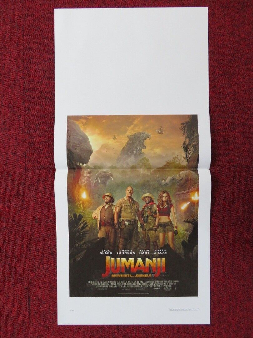 JUMANJI: WELCOME TO THE JUNGLE ITALIAN LOCANDINA (27.5"x13") POSTER J BLACK '17 Movie posters