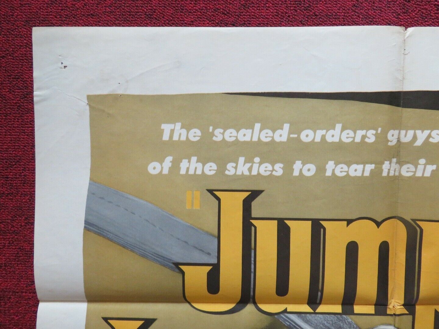 JUMP INTO HELL FOLDED US ONE SHEET POSTER JACQUES SERNAS KURT KASNAR 1955 Movie posters