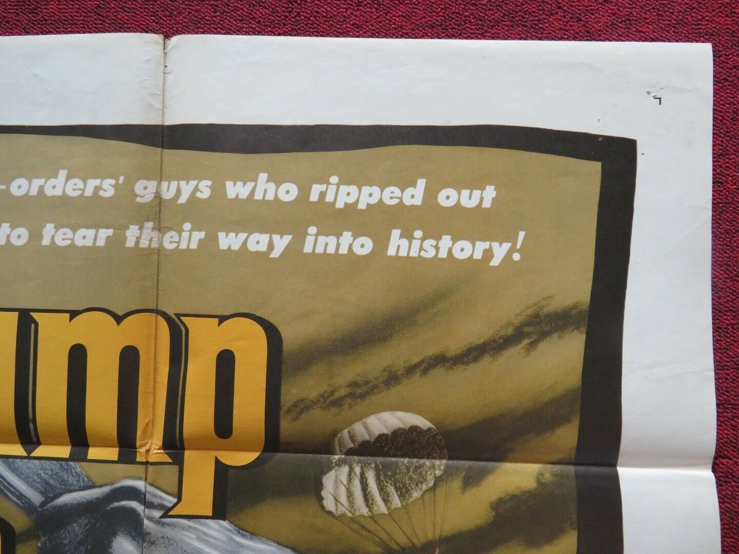 JUMP INTO HELL FOLDED US ONE SHEET POSTER JACQUES SERNAS KURT KASNAR 1955 Movie posters