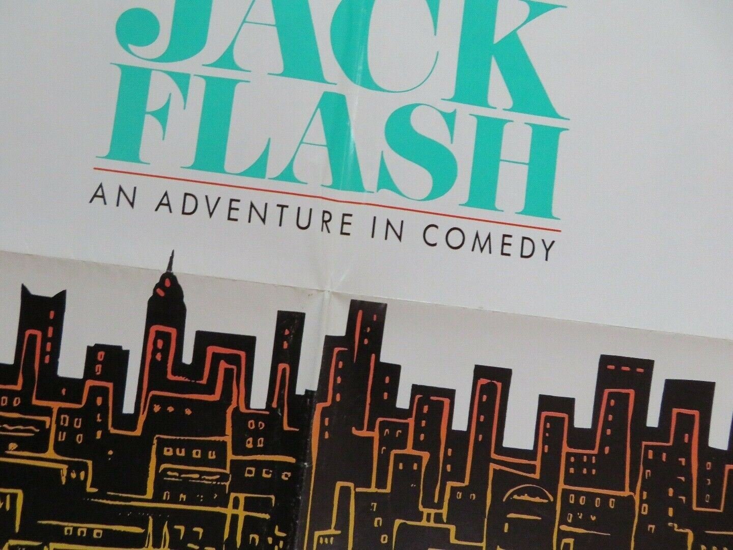 JUMPIN' JACK FLASH ONE SHEET POSTER FOLDED WHOOPI GOLDBERB 1986 Movie posters