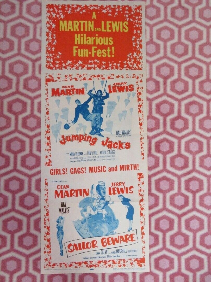 JUMPING JACKS SAILOR BEWARE US INSERT (14"x 36") POSTER DOUBLE BILL R1957 - Rendezvous Cinema