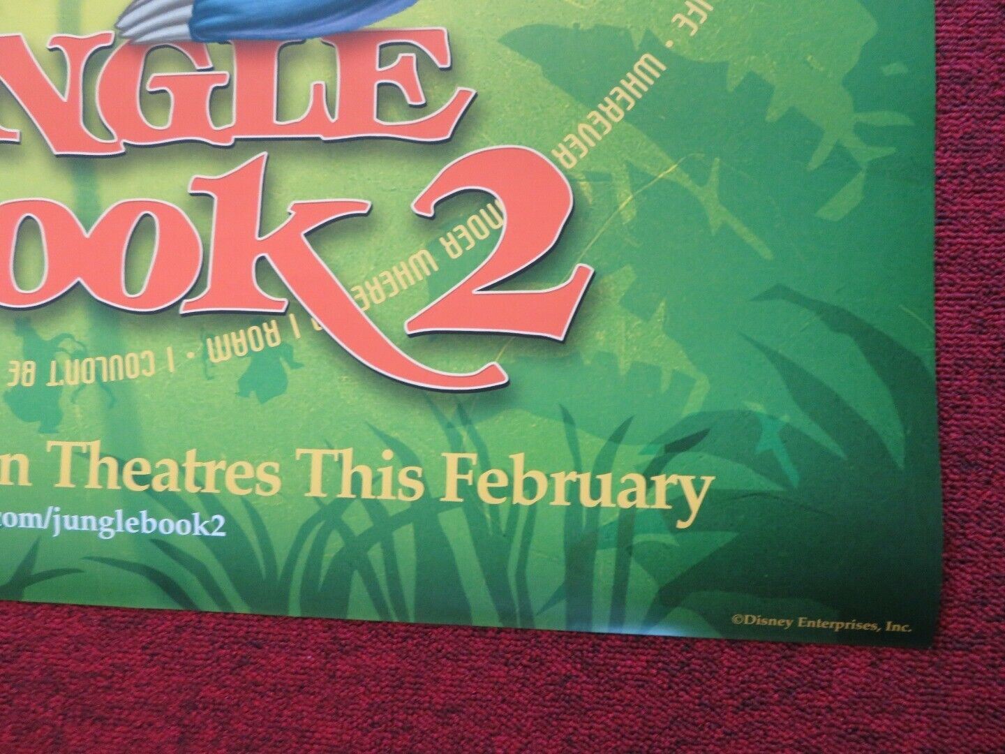 JUNGLE BOOK 2 US ONE SHEET ROLLED POSTER DISNEY JOHN GOODMAN 2003 Movie posters