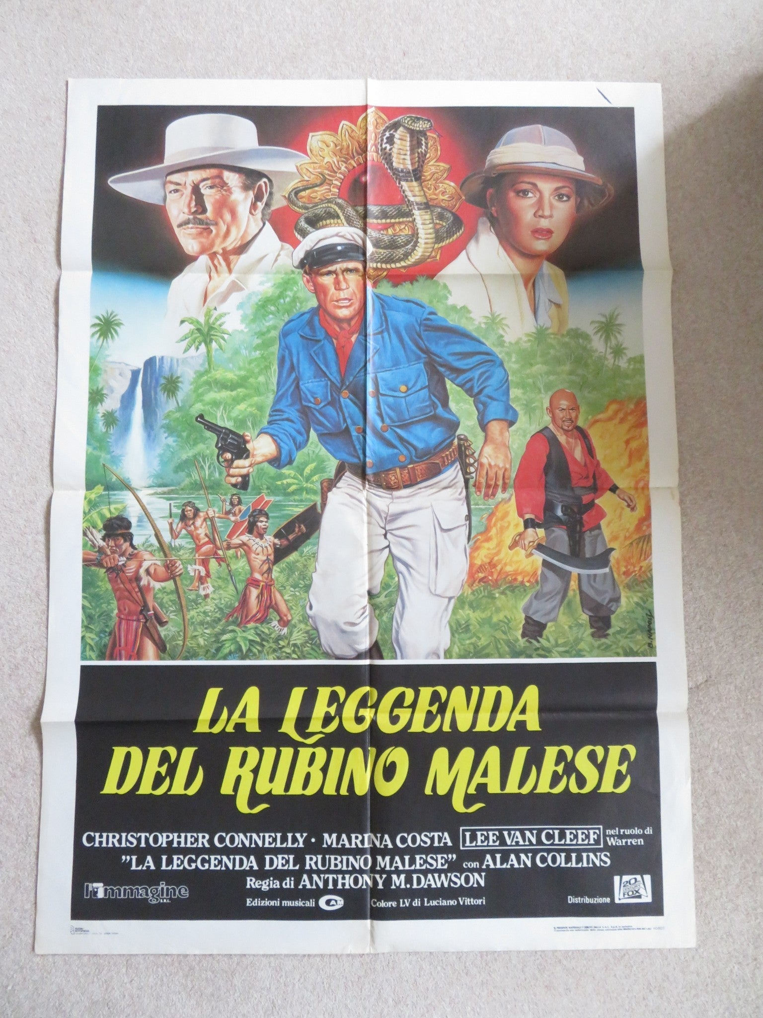 JUNGLE RAIDERS ITALIAN 2 FOGLIO POSTER CHRISTOPHER CONNELLY MARINA COSTA 1985 Rendezvous Cinema Movie posters