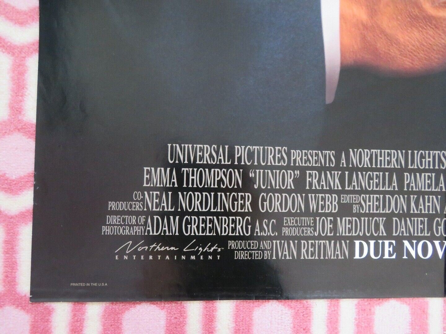 JUNIOR FOLDED US ONE SHEET POSTER DEVITO SCHWARZENEGGER 1994 Movie posters